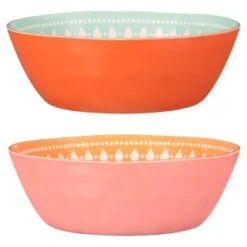B&M Bloom Print Picnic Bowl - Pink -Addis Homedecor Store 381069 bloom print bowl main