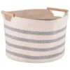 B&M Rhodes Striped Basket - Cream 2 B&M Rhodes Striped Basket - Cream -Addis Homedecor Store 381883 rhodes stripe basket