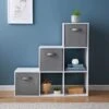 Lokken 1-2-3 Shelving Unit & Baskets - White -Addis Homedecor Store 383073 lokken 1 2 3 cube white with 3 baskets