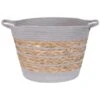 Striped Basket - Grey -Addis Homedecor Store 383102 stripe basket grey