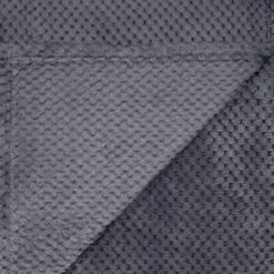 B&M Waffle Throw - Dark Slate -Addis Homedecor Store 383152 supersoft waffle throw dark slate 4