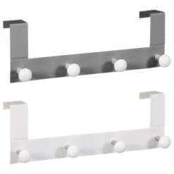 B&M Heavy Duty Overdoor Hooks - White -Addis Homedecor Store 383565 heavy duty overdoor hooks main