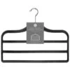 B&M Velvet Trouser Hangers 3pk - Black -Addis Homedecor Store 383688 3pk pure velvet trouser hangers black 2
