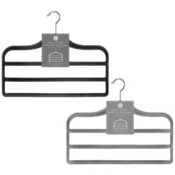 B&M Velvet Trouser Hangers 3pk - Black -Addis Homedecor Store 383688 3pk pure velvet trouser hangers main