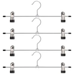 Metal Soft Grip Clip Hangers 4pk -Addis Homedecor Store 383689 4pk metal soft grip trouser hangers