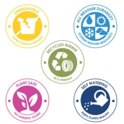 B&M Octavia Planter 28cm - Slate -Addis Homedecor Store 383769 383770 383772 383773 octavia planter slate pewter 28cm 38cm 1