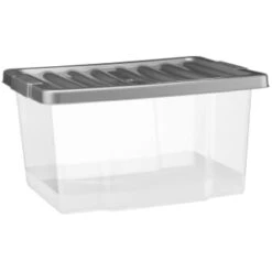 B&M Clear Storage Boxes With Lids 3pk 20L 8 B&M Clear Storage Boxes With Lids 3pk 20L -Addis Homedecor Store 384092 20l lidded box 3pk