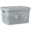 B&M Large Rectangular Spot Storage Basket - Grey -Addis Homedecor Store 384188 rectangular large spot basket grey