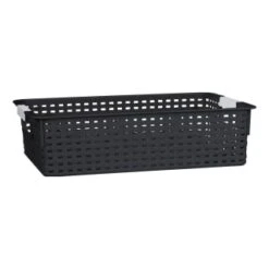 B&M Set Of Three Storage Baskets - Black -Addis Homedecor Store 384207 3pk storage boxes black 4