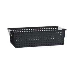 B&M Set Of Three Storage Baskets - Black -Addis Homedecor Store 384207 3pk storage boxes black 5
