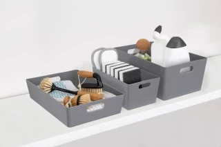Soho Storage Tray 6 X 25.5 X 17cm - Grey 5 Soho Storage Tray 6 X 25.5 X 17cm - Grey - Image 3
