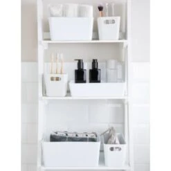 Soho Storage Tub 10 X 30 X 10cm - White -Addis Homedecor Store 384323 384402 384407 384416 soho box white group1 1