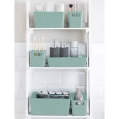 Soho Storage Tub 10 X 30 X 10cm - Sage 7 Soho Storage Tub 10 X 30 X 10cm - Sage -Addis Homedecor Store 384326 384406 384419 soho box sage group1 1