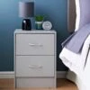 Lokken 2 Drawer Bedside Table - Grey -Addis Homedecor Store 384334 lokken 2 drawer bedside grey
