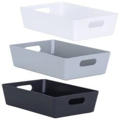 Soho Storage Tray 6 X 25.5 X 17cm - White -Addis Homedecor Store 384407 soho size d box 6x25 5x17cm group