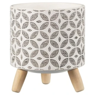 B&M Urban Eden Plant Pot On Tripod Stand - White 3 B&M Urban Eden Plant Pot On Tripod Stand - White