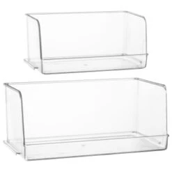 Clear Stacking Caddy - Medium -Addis Homedecor Store 384998 385000 clear stacking caddy group