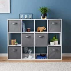 Lokken 12 Cube Shelving Unit With 6 Baskets 5 Lokken 12 Cube Shelving Unit With 6 Baskets -Addis Homedecor Store 385648 lokken 12 cube shelving unit with 6 baskets