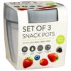 B&M Set Of 3 Snack Pots 3pk -Addis Homedecor Store 388508 set of 3 snackpots