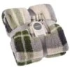 Simply Everyday Check Sherpa Throw - Green -Addis Homedecor Store 388700 green check sherpa throw