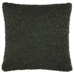B&M Roma Boucle Cushion Cover - Dark Green