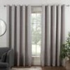 B&M Colorado Hopsack Fully Lined Silver Eyelet Curtains 46 X 72" -Addis Homedecor Store 388889 388890 388891 388892 388894 colorado eyelet curtain silver 4