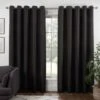 B&M Colorado Hopsack Fully Lined Black Eyelet Curtains 46 X 72" -Addis Homedecor Store 388900 388901 388902 388903 388904 colorado eyelet curtain black 3