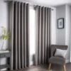 B&M Oxford Grey Black Out Curtains With Eyelets 66 X 90" 2 B&M Oxford Grey Black Out Curtains With Eyelets 66 X 90" -Addis Homedecor Store 388918 388919 388920 388921 oxford grey black out curtain with eyelets