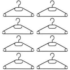 B&M Swivel Hook Hangers 8pk - Black -Addis Homedecor Store 389262 home organisation 8pk swivel hook hangers black 2
