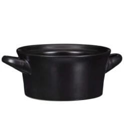 B&M Casserole Dish With Lid - Matte Black -Addis Homedecor Store 390145 urban paradise mini casserole dish black 2