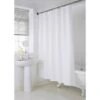 B&M Mono Jacquard Shower Curtain - White -Addis Homedecor Store 390592 mono jacquard shower curtain white