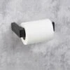 B&M Black Fitted Toilet Roll Holder -Addis Homedecor Store 391065 black fitted roll holder