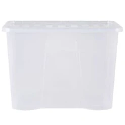 B&M Extra Large Storage Box With Lid -Addis Homedecor Store 391380 clear 80l storgae box and lid