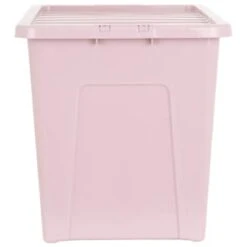 B&M Storage Box With Lid 80L - Dusty Pink -Addis Homedecor Store 391383 dusty pink 80l storage box and lid 2