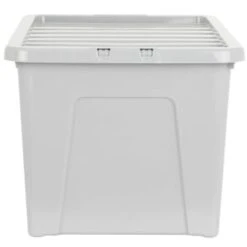 B&M Storage Box With Lid 60L - Grey -Addis Homedecor Store 391387 grey 60l storage box