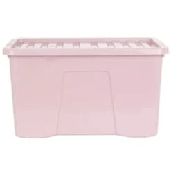 B&M Storage Box With Lid 60L - Dusty Pink -Addis Homedecor Store 391389 dusty pink 60l storage box
