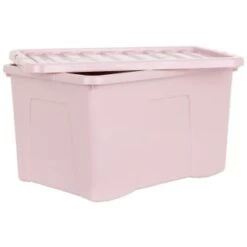 B&M Storage Box With Lid 60L - Dusty Pink -Addis Homedecor Store 391389 dusty pink 60l storage box 4