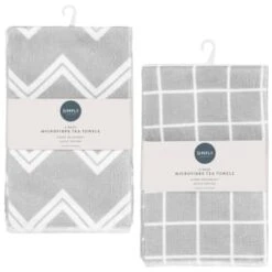 Microfibre Tea Towels 4pk - Check -Addis Homedecor Store 392131 simply everyday 4pk microfibre tea towels 45x65cm main