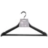 B&M Matt Black Wooden Hangers 4pk -Addis Homedecor Store 392148 4pk matte black wooden hangers