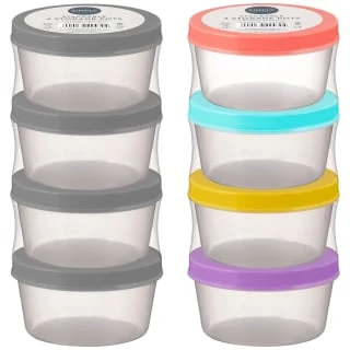 Simply Everyday Stackable Storage Pots 4pk - Grey 5 Simply Everyday Stackable Storage Pots 4pk - Grey - Image 3
