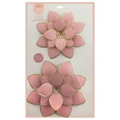 B&M Flower Wall Plaques 2pk - Pink -Addis Homedecor Store 392757 2pk metal wall flowers pink