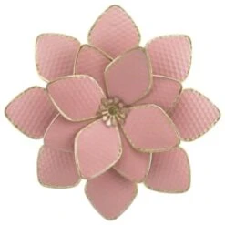 B&M Flower Wall Plaques 2pk - Pink -Addis Homedecor Store 392757 2pk metal wall flowers pink 3