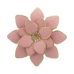B&M Flower Wall Plaques 2pk - Pink -Addis Homedecor Store 392757 2pk metal wall flowers pink 4