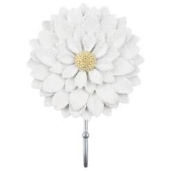 B&M Flower Wall Hook - Cream 9 B&M Flower Wall Hook - Cream -Addis Homedecor Store 392759 flower wall hook white 2