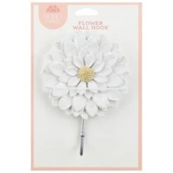 B&M Flower Wall Hook - Cream 10 B&M Flower Wall Hook - Cream -Addis Homedecor Store 392759 flower wall hook white