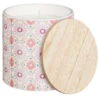 B&M Ceramic Candle With Wooden Lid - White -Addis Homedecor Store 392775 large printed ceramic candle with wooden lid white 2