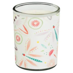B&M Boho Garden Mini Printed Candles 3pk -Addis Homedecor Store 392778 3pk mini printed candles 3
