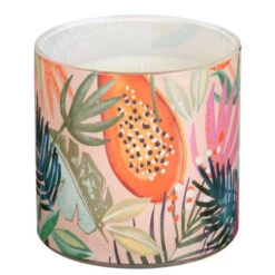 B&M Printed Candle With Gold Lid -Addis Homedecor Store 392779 printed candle with gold lid 2