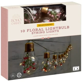10 Solar Floral Lightbulb String Lights 5 10 Solar Floral Lightbulb String Lights - Image 3