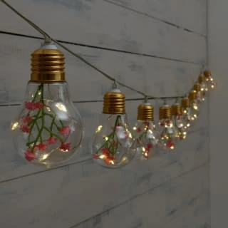 10 Solar Floral Lightbulb String Lights 3 10 Solar Floral Lightbulb String Lights